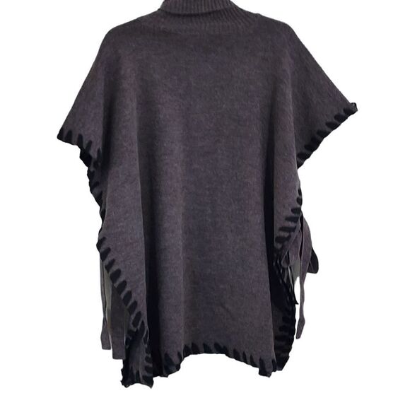 Antonio Melani Top M/L wool blend poncho Country Western Cowgirl - Picture 2 of 4